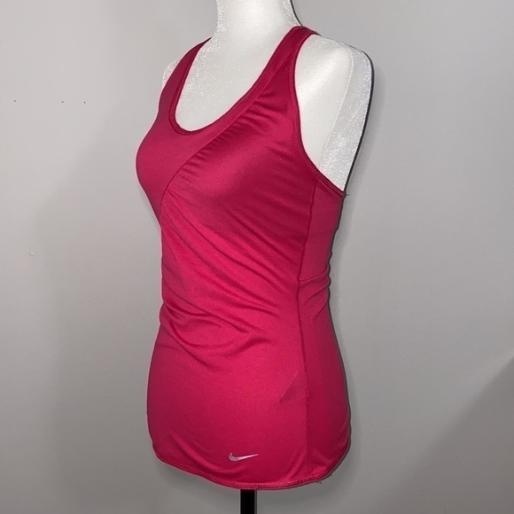 Nike Pink Racerback Side Ruffle Tank Top S - Picture 5 of 16